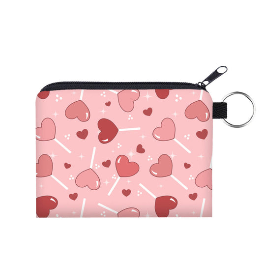 Mini Pouch - Pink Lollipop Hearts