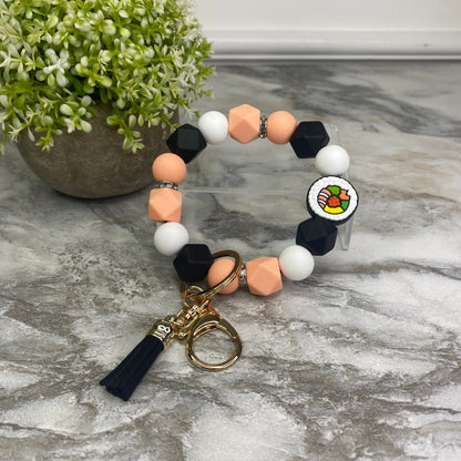 Silicone Bracelet Keychain - Sushi