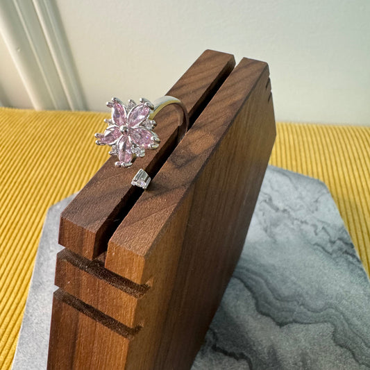 Ring - Adjustable Fidget Ring - Pink Flower