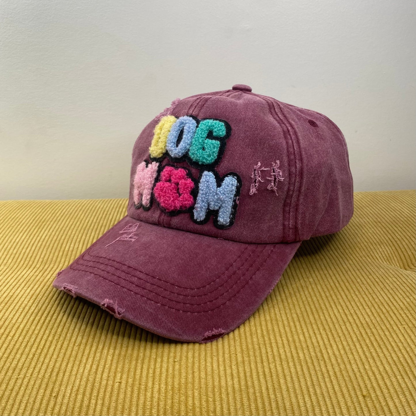 Hat - Dog Mom - Burgundy