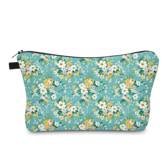 Pouch - Turquoise Floral - PREORDER 5/14-5/16